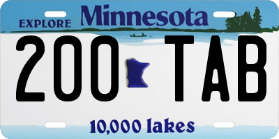 MN license plate 200TAB