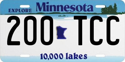 MN license plate 200TCC