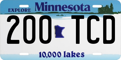 MN license plate 200TCD