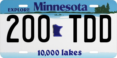 MN license plate 200TDD