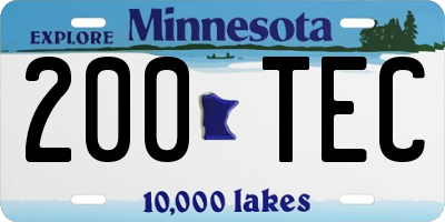MN license plate 200TEC