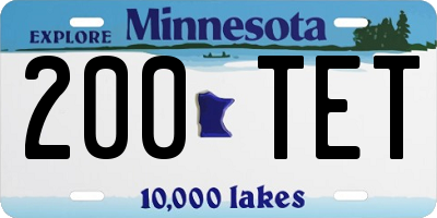 MN license plate 200TET