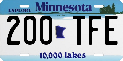 MN license plate 200TFE