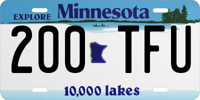 MN license plate 200TFU