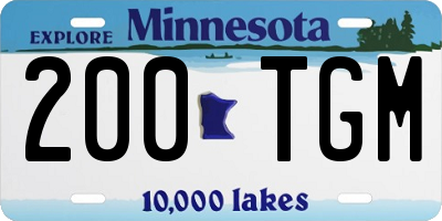 MN license plate 200TGM