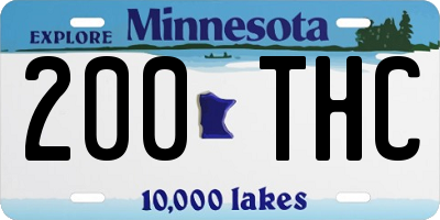 MN license plate 200THC