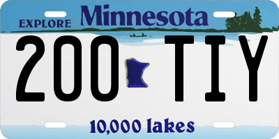 MN license plate 200TIY