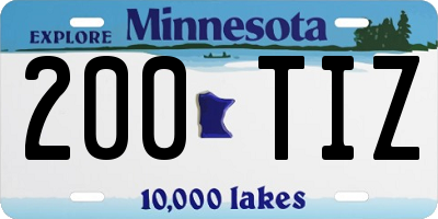MN license plate 200TIZ