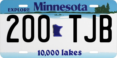 MN license plate 200TJB