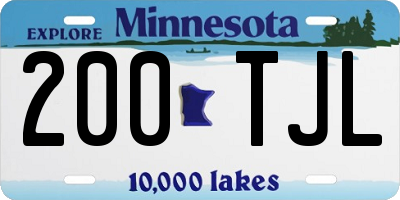 MN license plate 200TJL