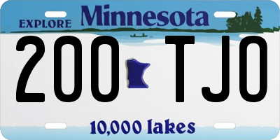 MN license plate 200TJO