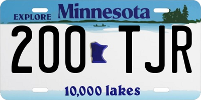 MN license plate 200TJR