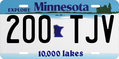 MN license plate 200TJV
