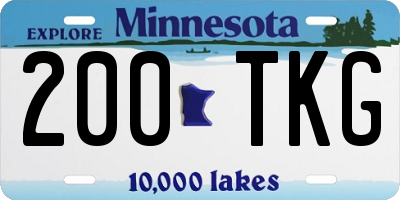 MN license plate 200TKG