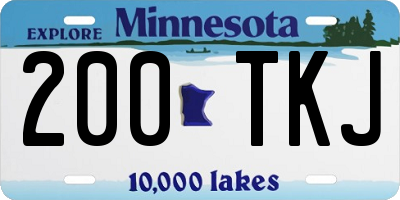 MN license plate 200TKJ