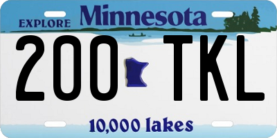 MN license plate 200TKL