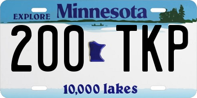 MN license plate 200TKP