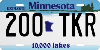 MN license plate 200TKR