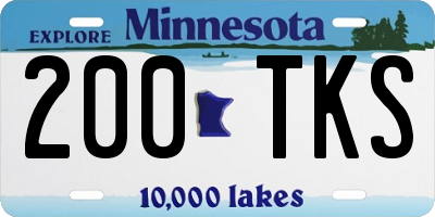 MN license plate 200TKS