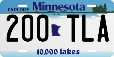 MN license plate 200TLA