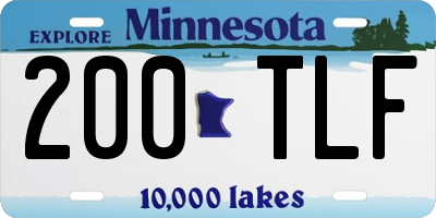 MN license plate 200TLF