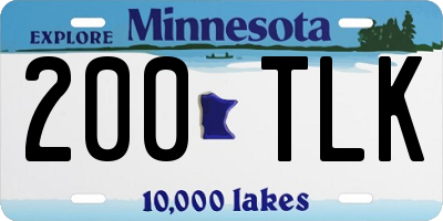MN license plate 200TLK