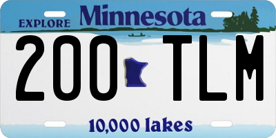 MN license plate 200TLM