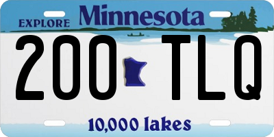 MN license plate 200TLQ