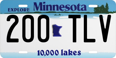 MN license plate 200TLV