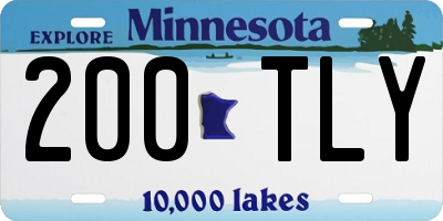 MN license plate 200TLY