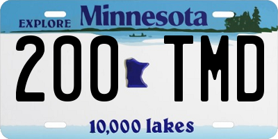 MN license plate 200TMD