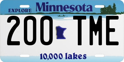 MN license plate 200TME
