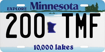 MN license plate 200TMF