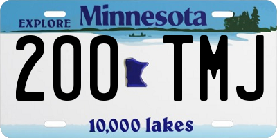 MN license plate 200TMJ