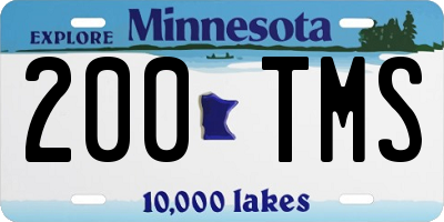 MN license plate 200TMS