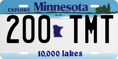 MN license plate 200TMT