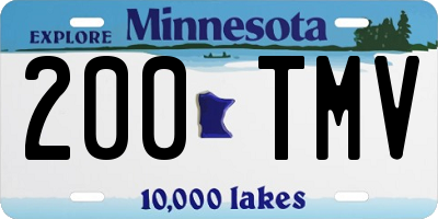 MN license plate 200TMV