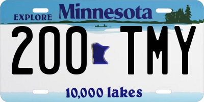 MN license plate 200TMY