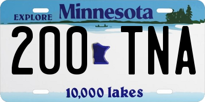 MN license plate 200TNA