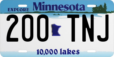 MN license plate 200TNJ