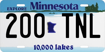 MN license plate 200TNL