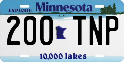 MN license plate 200TNP