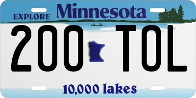MN license plate 200TOL