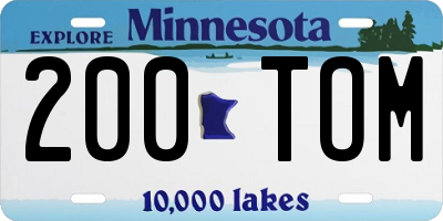 MN license plate 200TOM