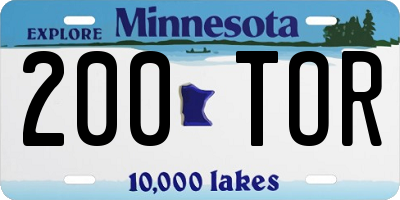 MN license plate 200TOR