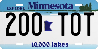 MN license plate 200TOT