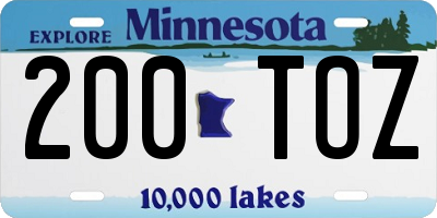 MN license plate 200TOZ