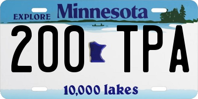 MN license plate 200TPA