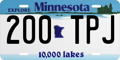 MN license plate 200TPJ