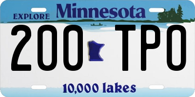 MN license plate 200TPO